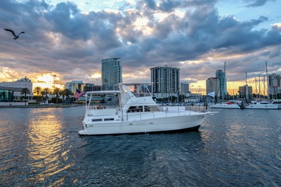 The Smooth C's is a USCG Inspected and Certified 43' Viking Motor Yacht, owned and managed by Tampa Bay Yacht Charter