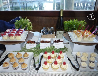 Delicious cupcakes and desserts by ExecChef and I Love Cupcakes, preferred caterer of Tampa Bay Yacht Charter in St Petersburg